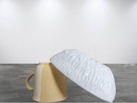 Aroma Café Ceramic Coffee Mug Set with Apple Shaped Snack Plates