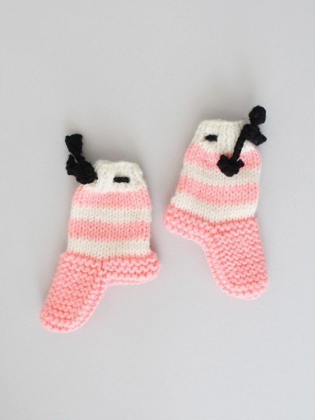 Woonie Handknitted Penguin Design Cap with Matching Mittens and Socks Set - Image 3